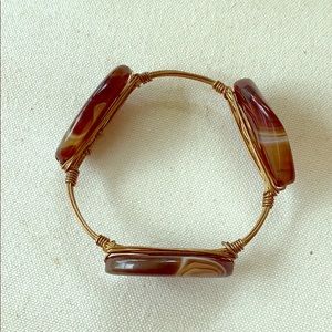 Bourbon and Bowties bracelet Size Small. Maroon